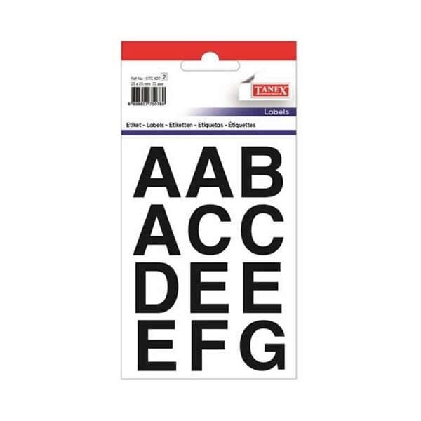 Tanex STC-427 3 lü Şeffaf Harf Etiketi
