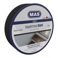 Mas 2659 50mmx25mt Siyah Kaydırmaz Bant
