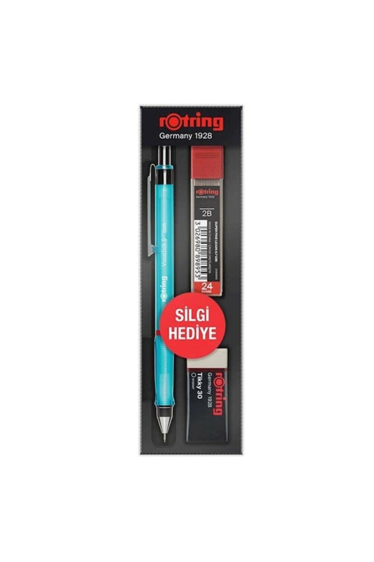Rotring Visuclick 0,5 mm Min Silgi 3'lü Mavi Okul Seti