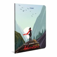 Gıpta Adventure A6 80 Yaprak Kareli Tel Dikişli Karton Kapaklı Defter