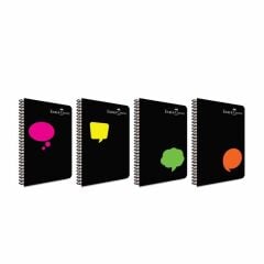 Faber Castell Neon2 100 Yaprak PP Kapak Spiralli Çizgili Defter