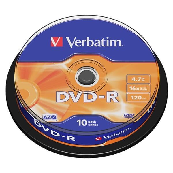 Verbatim 16x4,7 GB 120 Min 10 lu DVD+R