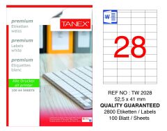 Tanex TW-2028 52,5x41mm 100 lü Lazer Etiketi