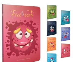 Gıpta Face to Face A4 60 Yaprak Çizgili Tel Dikişli Karton Kapaklı Defter