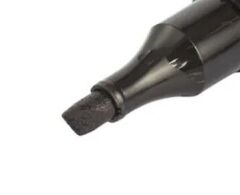 Kraf 230 Kesik Uç Siyah Permanent Markör Kalem