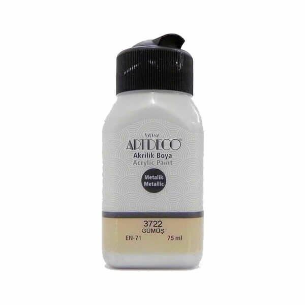Artdeco 3722 140 ml Metalik Gümüş Akrilik Boya