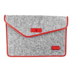 Önder 540-02 Aba Gri-Kırmızı Keçe Laptop Çantası