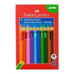 Faber Castell Boya 12 Renk Jumbo Kuru Boya Kalemi