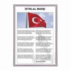 İnter INT-825 35x50 Elegant Çerçeveli Duvara Monte İstiklal Marşı