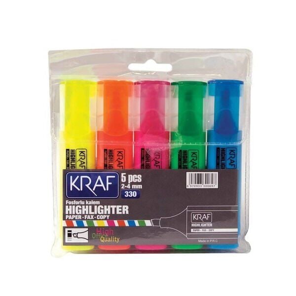 Kraf 330 5 li Fosforlu Kalem