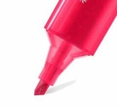 Faber-Castell 1546 Şeffaf Gövde Kırmızı Fosforlu Kalem