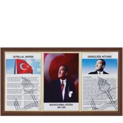 İnter INT-750-5L 50x100 Lamine Atatürk Çerçevesi