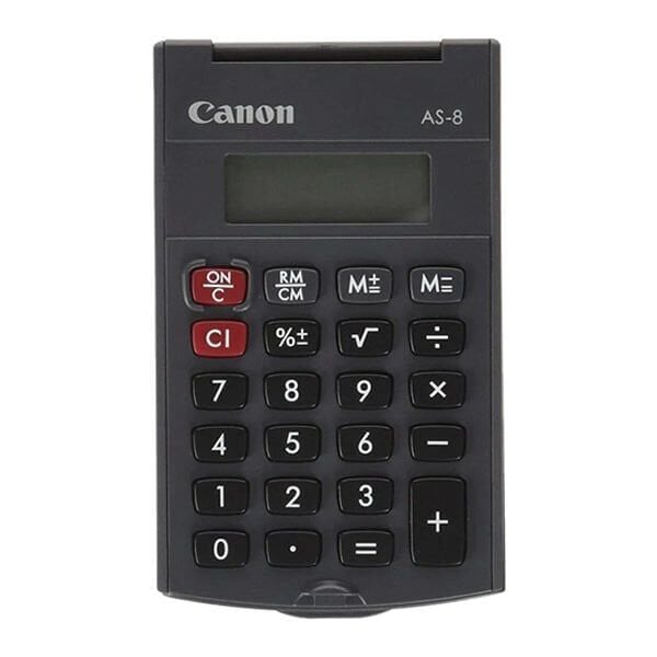 Canon AS-8 8 Haneli Kapaklı Cep Tipi Hesap Makinesi