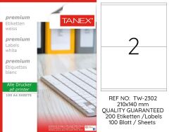 Tanex TW-2302 210x140mm 100 lü Lazer Etiketi