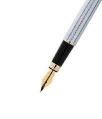 Scrikss 722W Balıksırtı Desenli Gold-Krom Roller Kalem