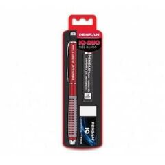 Pensan IQ-DUO 0,5 mm Kırmızı Min Silgili Versatil Kalem