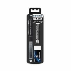 Pensan IQ-DUO 0,5 mm Siyah Min Silgili Versatil Kalem