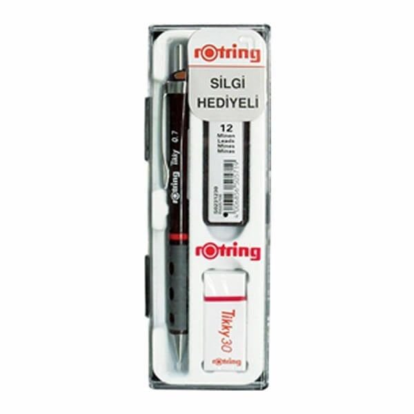 Rotring Tikky 0,7 mm Bordo Okul Mekanik Kurşun Kalem Seti