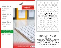 Tanex TW-2130 30 mm 100 lü Lazer Etiket
