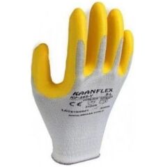 Kaanflex Kf-444-Y No:10 Beyaz-Sarı Nitril Eldiven