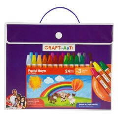 Craft And Arts U1524-CK  24+3 Adet Çantalı Pastel Boya