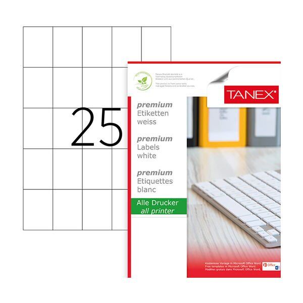 Tanex TW-2059 42x59,69mm 100 lü Lazer Etiketi