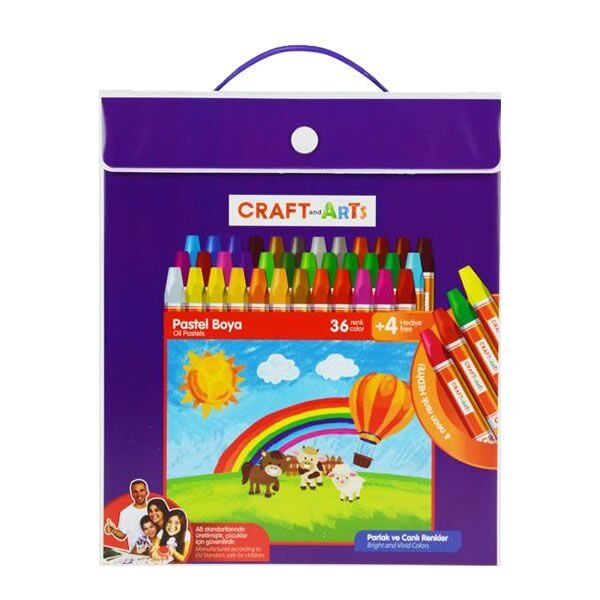 Craft And Arts U1536-CK 36+4 Adet Çantalı Pastel Boya