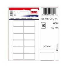 Tanex OFC-117 10 lu Beyaz Ofis Etiketi