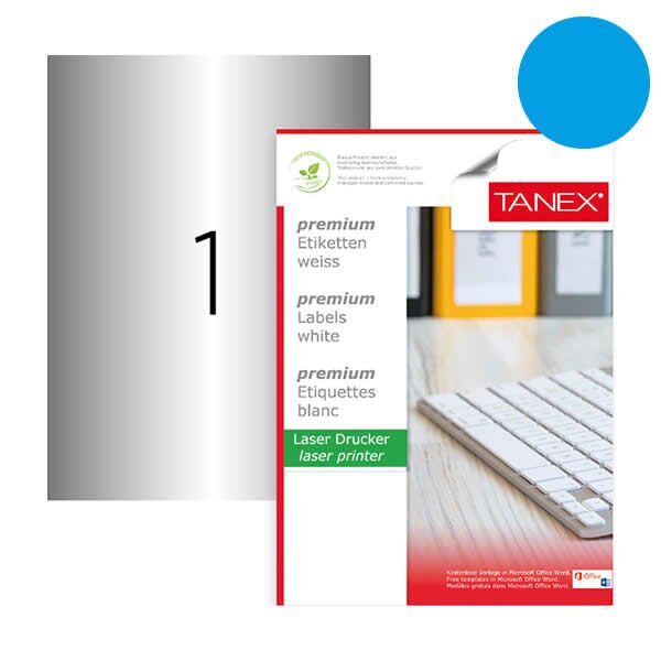 Tanex TW-2000 210X297mm 100 lü Mavi Lazer Etiket