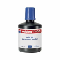 Edding T100 100 Ml Mavi Permanent Damlalıklı Markör Mürekkebi