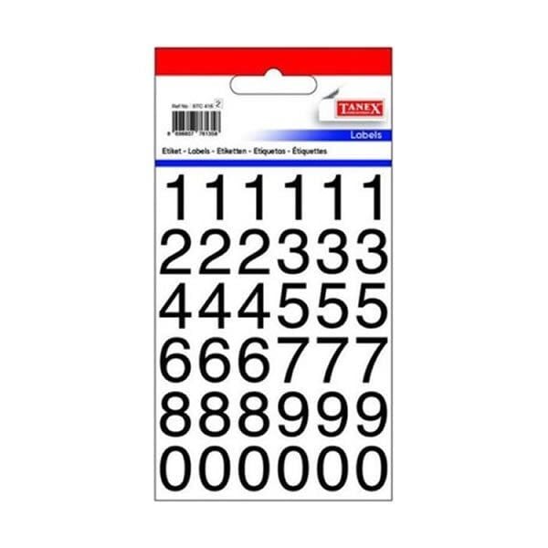 Tanex STC-416 2 li Şeffaf Rakam Etiketi