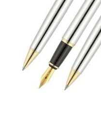 Scrikss 35 Gold Krom 3lü Dolma&Tükenmez&Versatil Kalem Seti