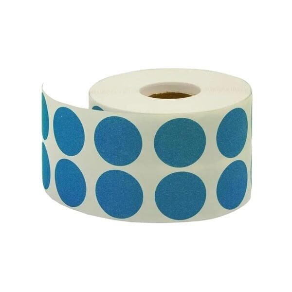 Tanex 25 mm 2500 lü  Mavi Nokta Etiket