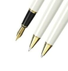 Scrikss 35 Beyaz Altın 3lü Dolma&Versatil&Tükenmez Kalem Seti