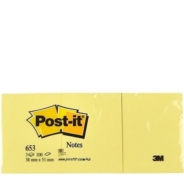 Post-It 653 38x51 100 Yaprak Sarı Tonları Not Kağıdı