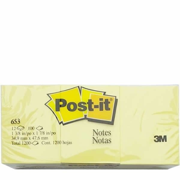 Post-It 653 38x51 12x100 Yaprak Not Kağıdı