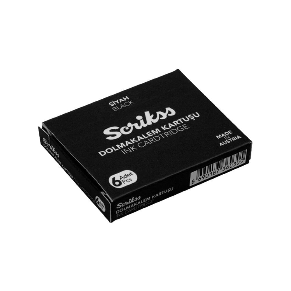 Scrikss 6 lı Siyah Dolma Kalem Kartuşu