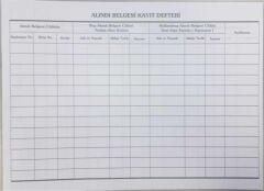 Turkuaz 40 Yaprak Alındı Belgesi Defteri