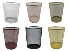 Drt 916 Siyah Delikli Metal Çöp Kovası