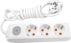 Viko 90117302 Multi-Let 2 mt 3 lü Anahtarlı Kablolu Priz