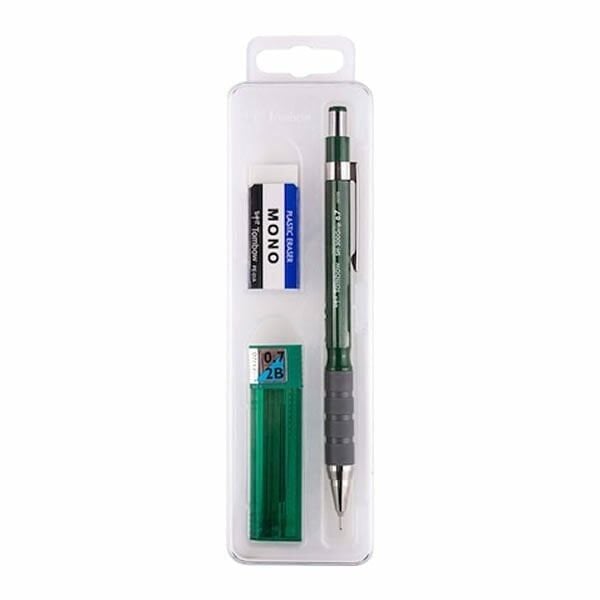 Tombow SH-300 Grip 0,7mm K.Yeşil Uç Silgi Kalem Seti