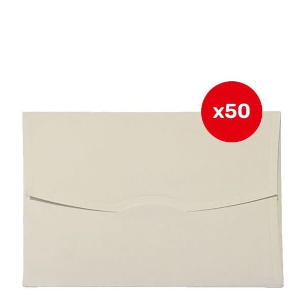 Oyal 08442 135x195 250 gr 50 li Koyu Beyaz Saten Kart Zarf