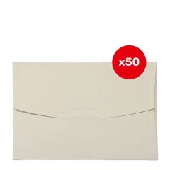 Oyal 08442 135x195 250 gr 50 li Koyu Beyaz Saten Kart Zarf