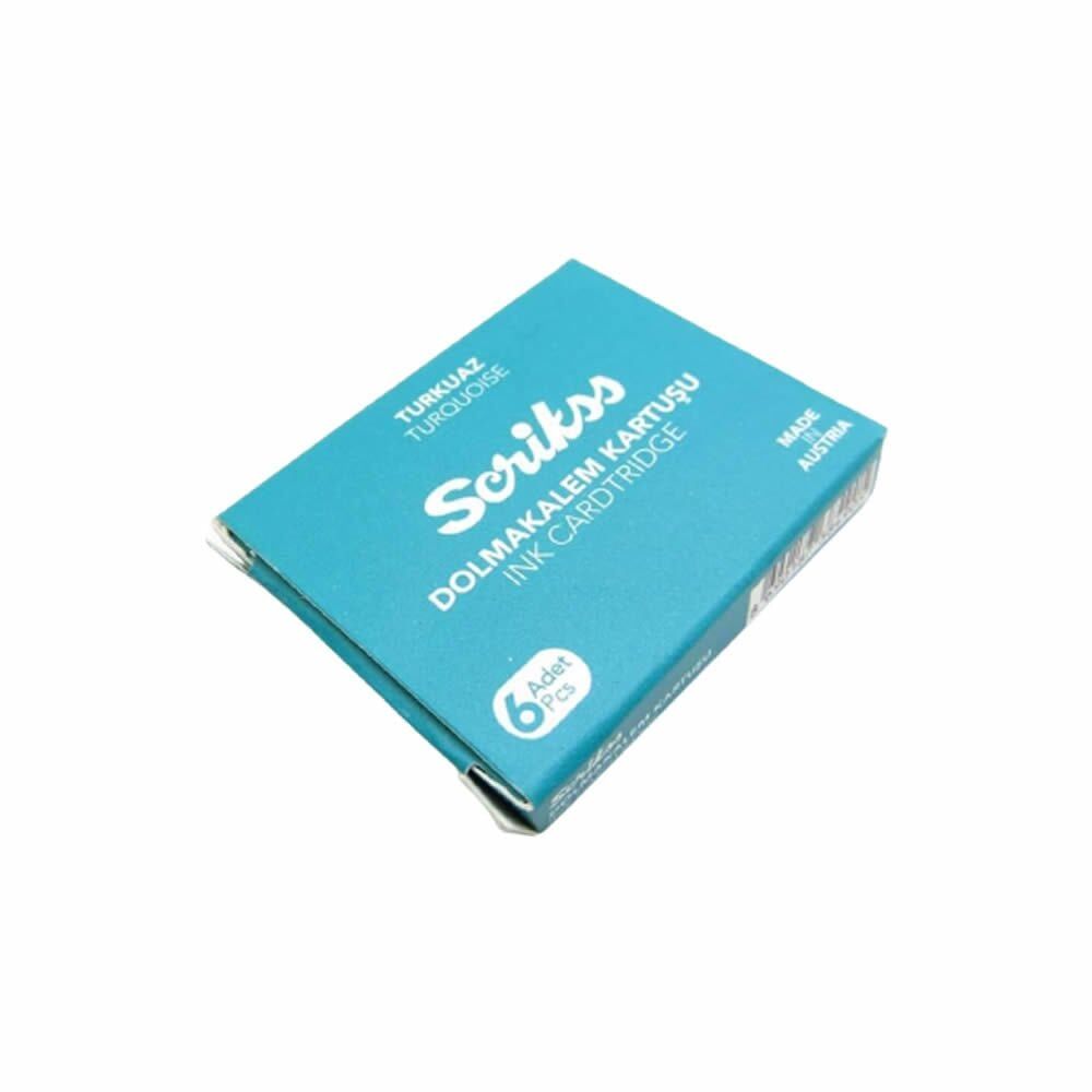 Scrikss 6 lı Turkuaz Dolma Kalem Kartuşu