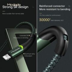Mcdodo CA-7840 Koyu Siyah Işıklı Data Şarj Kablosu