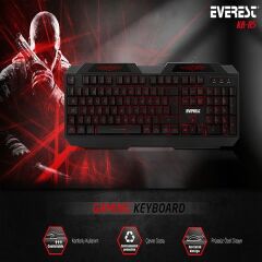 Everest KB-115 Usb 3 Renk Aydınlatmalı Siyah Q Klavye