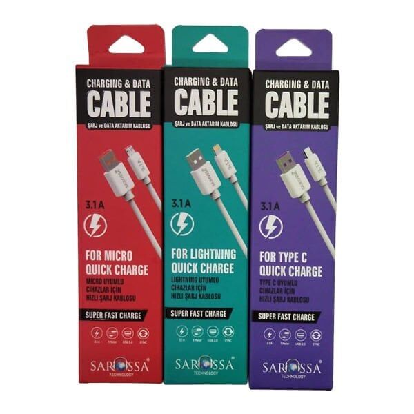Sarossa S-415 Hızlı Şarj Kablosu