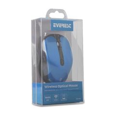 Everest SM-865 1600 Dpi 6D Alkalin Pilli Mavi Kristal Kutulu Kablosuz Sessiz Mouse