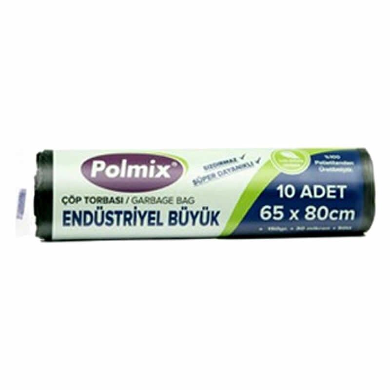 Polmix 97284 65x80 10 lu Büyük Boy Çöp Torbası