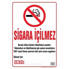 Panda PAN509 50x70 Lüks Metal Çerçeve Sigara İçilmez Levhası